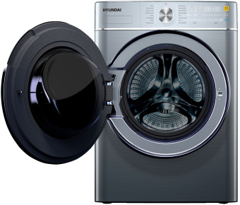 Стиральная машина Hyundai WMD9413 класс: B загр.фронтальная макс.:10кг (с сушкой) темно-серебристый инвертер - купить недорого с доставкой в интернет-магазине