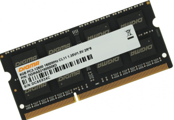 Память DDR3L 8GB 1600MHz Digma DGMAS31600008D RTL PC3-12800 CL11 SO-DIMM 204-pin 1.35В dual rank Ret - купить недорого с доставкой в интернет-магазине