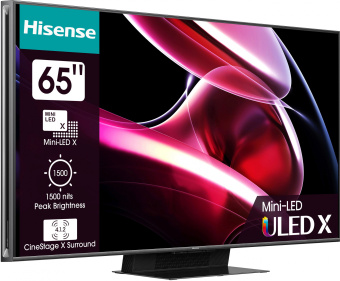 Телевизор LED Hisense 65" 65UXKQ темно-серый 4K Ultra HD 120Hz DVB-T DVB-T2 DVB-C DVB-S DVB-S2 USB WiFi Smart TV - купить недорого с доставкой в интернет-магазине