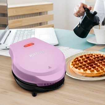 Вафельница Kitfort КТ-3685 550Вт розовый - купить недорого с доставкой в интернет-магазине