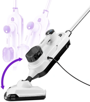 Швабра паровая Kitfort КТ-1072 1300Вт белый/черный - купить недорого с доставкой в интернет-магазине