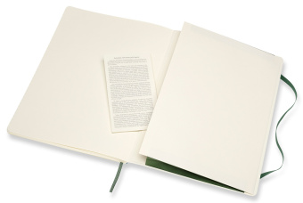 Блокнот Moleskine CLASSIC SOFT QP621K15 XLarge 190х250мм 192стр. линейка мягкая обложка зеленый - купить недорого с доставкой в интернет-магазине