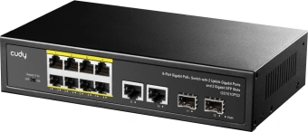 Коммутатор Cudy GS1010PS2 (L2) 10x1Гбит/с 2xКомбо(1000BASE-T/SFP) 2SFP 8PoE 120W неуправляемый - купить недорого с доставкой в интернет-магазине