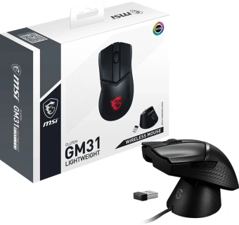 Мышь MSI Clutch GM31 Lightweight черный оптическая (12000dpi) USB (4but) - купить недорого с доставкой в интернет-магазине