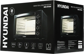 Мини-печь Hyundai MIO-HY099 45л. 1600Вт черный - купить недорого с доставкой в интернет-магазине