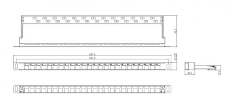 Патч-панель наборная Hyperline PPBLHD-19-24S-SH-RM 19" 0.5U 24x - купить недорого с доставкой в интернет-магазине