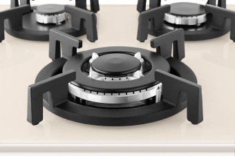 Газовая варочная поверхность Weissgauff HGG 451 BERV бежевый - купить недорого с доставкой в интернет-магазине