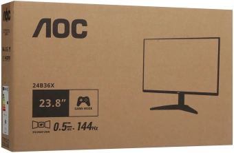 Монитор AOC 23.8" 24B36X черный IPS LED 16:9 HDMI матовая 300cd 178гр/178гр 1920x1080 144Hz DP FHD 2.52кг - купить недорого с доставкой в интернет-магазине