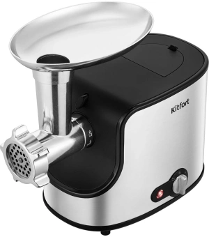 Мясорубка Kitfort КТ-2133 1360Вт нержавеющая сталь/черный - купить недорого с доставкой в интернет-магазине