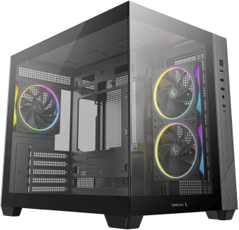 Корпус Deepcool CG330 3F черный без БП mATX 2xUSB3.0 audio bott PSU - купить недорого с доставкой в интернет-магазине