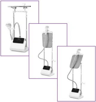 Отпариватель напольный Kitfort КТ-9122 1800Вт белый/серый - купить недорого с доставкой в интернет-магазине