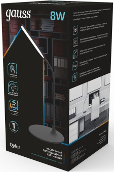 Светильник Gauss GT5022 настольный на подставке черный 8Вт - купить недорого с доставкой в интернет-магазине
