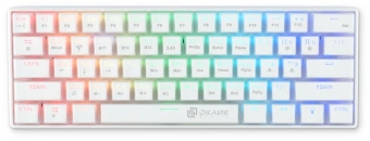 Клавиатура Оклик K763W механическая белый USB беспроводная BT/Radio Multimedia for gamer LED (1920562) - купить недорого с доставкой в интернет-магазине