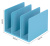 Подставка-ограничитель для книг Deli ENS006BLUE Nusign 162х162х122мм голубой - купить недорого с доставкой в интернет-магазине