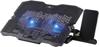 Подставка для ноутбука Digma D-NCP150-2 15.6"360x260x27мм 38дБ 2xUSB 2x 120ммFAN 650г металл/пластик черный - купить недорого с доставкой в интернет-магазине