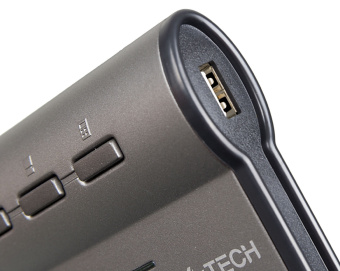Клавиатура A4Tech KLS-7MUU серебристый/черный USB slim Multimedia (KLS-7MUU USB) кабель 1.5м - купить недорого с доставкой в интернет-магазине