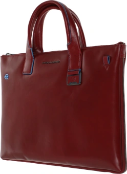 Деловая сумка Piquadro Blue Square CA4021B2/R с отделением для ноутбука 15.6" красная натур.кожа - купить недорого с доставкой в интернет-магазине