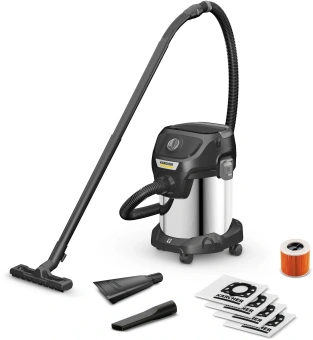 Строительный пылесос Karcher KWD 3 S V-17/4/20 Anniversary Edition 1000Вт (уборка: сухая/сбор воды) черный - купить недорого с доставкой в интернет-магазине