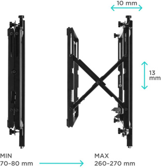 Кронштейн для телевизора Onkron PRO7M черный 40"-70" макс.45кг настенный наклонно-выдвижной - купить недорого с доставкой в интернет-магазине