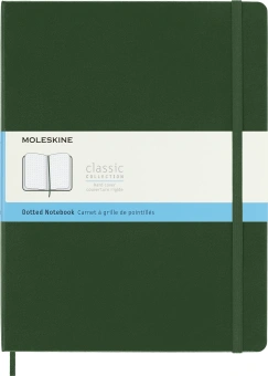 Блокнот Moleskine CLASSIC QP093K15 XLarge 190х250мм 192стр. пунктир твердая обложка зеленый - купить недорого с доставкой в интернет-магазине