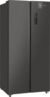 Холодильник Weissgauff WSBS 500 Inverter NoFrost Dark Grey 2-хкамерн. серый стекло инвертер - купить недорого с доставкой в интернет-магазине