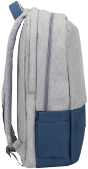 Рюкзак для ноутбука 17.3" Riva 7567 серый/темно-синий полиэстер (7567 GREY/DARK BLUE) - купить недорого с доставкой в интернет-магазине