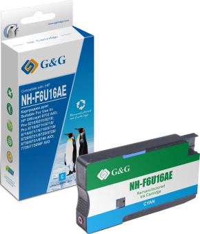 Картридж струйный G&G GG-F6U16AE 953XL голубой (26мл) для HP OJ Pro 7740/8210/8218/8710/8715 - купить недорого с доставкой в интернет-магазине