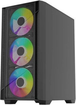 Корпус Bloody CC-124 черный без БП mATX 8x120mm 2xUSB2.0 1xUSB3.0 audio bott PSU - купить недорого с доставкой в интернет-магазине