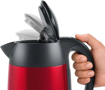 Чайник электрический Bosch TWK3P424 1.7л. 2400Вт красный корпус: нерж.сталь/пластик - купить недорого с доставкой в интернет-магазине