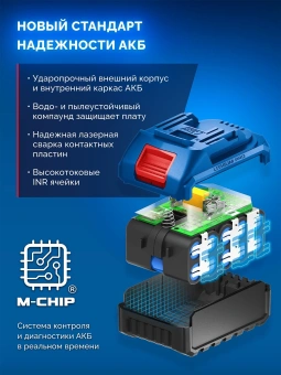 Адаптер для аккм. Зубр LMS-T7 синий - купить недорого с доставкой в интернет-магазине