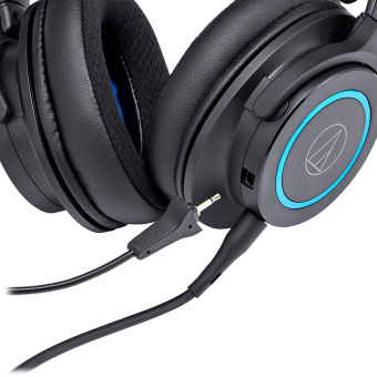 Наушники с микрофоном Audio-Technica ATH-G1 черный/синий 2м мониторные оголовье (80000808) - купить недорого с доставкой в интернет-магазине