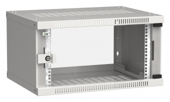 Шкаф коммутационный ITK Linea WE (LWE3-06U64-GF) настенный 6U 600x450мм пер.дв.стекл направл.под закл.гайки 50кг серый 400мм 11кг 200град. 320мм 20 сталь - купить недорого с доставкой в интернет-магазине