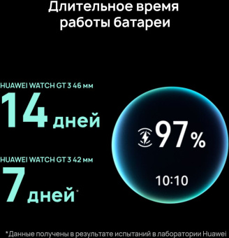 Смарт-часы Huawei Watch GT 3 JPT-B29 46мм 1.43" AMOLED корп.черный рем.черный разм.брасл.:140-210мм (55028464) - купить недорого с доставкой в интернет-магазине