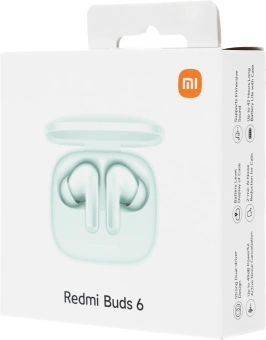 Гарнитура внутриканальные Xiaomi Redmi Buds 6 зеленый беспроводные bluetooth в ушной раковине (BHR9245GL) - купить недорого с доставкой в интернет-магазине