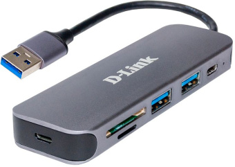Разветвитель USB 3.0 D-Link DUB-1325/A1A 2порт. серый - купить недорого с доставкой в интернет-магазине