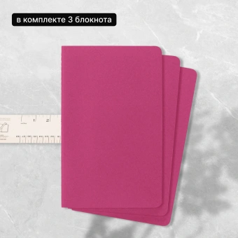 Блокнот Moleskine CAHIER JOURNAL CH018D17 Large 130х210мм обложка картон 80стр. нелинованный розовый неон (3шт) - купить недорого с доставкой в интернет-магазине