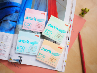 Блок самоклеящийся бумажный Stick`n ECO 21744 51x76мм 100лист. 60г/м2 пастель зеленый - купить недорого с доставкой в интернет-магазине