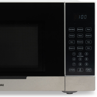 Микроволновая Печь Hyundai HYM-D2075 23л. 800Вт белый/черный - купить недорого с доставкой в интернет-магазине