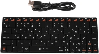 Клавиатура Оклик 840S черный USB беспроводная BT slim (754787) - купить недорого с доставкой в интернет-магазине