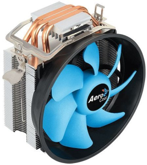 Устройство охлаждения(кулер) Aerocool Verkho 3 Plus Soc-AM5/AM4/1151/1200/1700 черный/синий 4-pin 18-27dB Al+Cu 125W 528gr Ret (VERKHO 3 PLUS PWM) - купить недорого с доставкой в интернет-магазине