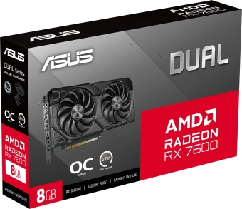 Видеокарта Asus PCI-E DUAL-RX7600-O8G-EVO AMD Radeon RX 7600 8Gb 128bit GDDR6 2280/18000 HDMIx1 DPx3 HDCP Ret - цена, купить или заказать с доставкой в интернет-магазине Видеокарта Asus PCI-E DUAL-RX7600-O8G-EVO AMD Radeon RX 7600 8Gb 128bit GDDR6 2280/18000 HDMIx1 DPx3 HDCP Ret - купить недорого с доставкой в интернет-магазине