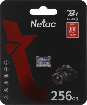 Флеш карта microSDXC 256GB Netac P500 Ultra w/o adapter - купить недорого с доставкой в интернет-магазине
