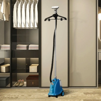 Отпариватель напольный Kitfort КТ-9352 2350Вт голубой/серебристый - купить недорого с доставкой в интернет-магазине