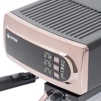 Кофеварка рожковая Vitek VT-1517 GD 1238Вт золотистый - купить недорого с доставкой в интернет-магазине
