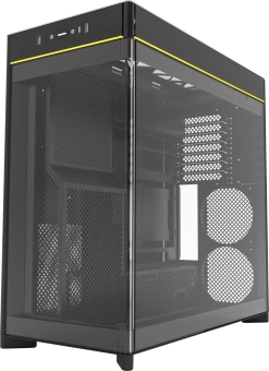 Корпус Montech HS02 черный без БП ATX 4x140mm 2xUSB3.0 1xUSB3.1 audio bott PSU - купить недорого с доставкой в интернет-магазине