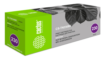 Картридж лазерный Cactus CS-TN230BK TN-230Bk черный (2200стр.) для Brother HL-3040/3070/DCP-9010/MFC-9120/9320 - купить недорого с доставкой в интернет-магазине