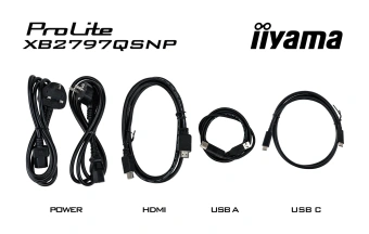 Монитор Iiyama 27" ProLite XB2797QSNP-B1 черный IPS LED 1ms 16:9 HDMI матовая HAS Piv 1000:1 350cd 178гр/178гр 2560x1440 DP 2K USB 9.7кг - купить недорого с доставкой в интернет-магазине