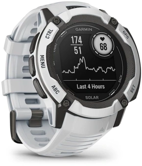 Смарт-часы Garmin Instinct 2X Solar 50мм 1" MIP корп.белый/черный рем.белый (010-02805-04) - купить недорого с доставкой в интернет-магазине
