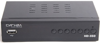 Ресивер DVB-T2 Сигнал HD-350 черный - купить недорого с доставкой в интернет-магазине