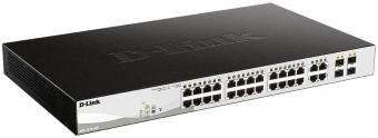 Коммутатор D-Link DGS-1210-28P/FL2A (L2) 24x1Гбит/с 4xКомбо(1000BASE-T/SFP) 24PoE 24PoE+ 193W управляемый - купить недорого с доставкой в интернет-магазине